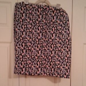 Liz Claiborne Multicolor Patterned Pencil Skirt